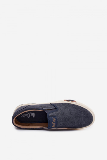 Baskets de loisirs pour hommes Lee Cooper LCIN-26-02-4088 Slip On en bleu marine 2