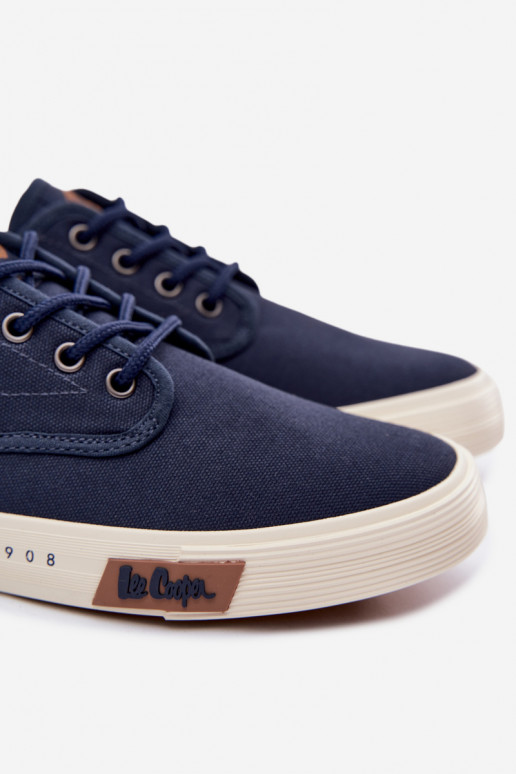 Chaussures décontractées pour hommes Lee Cooper LCDANS-26-02-4087 bleu foncé