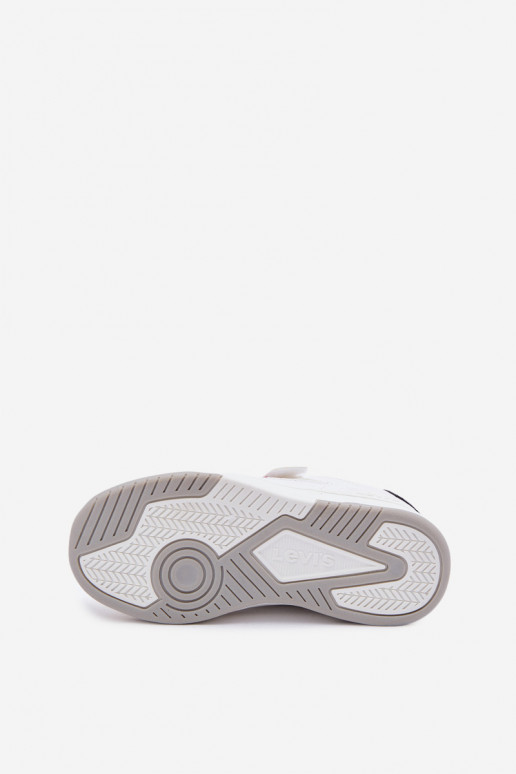 Chaussures modèle baskets Puéril avec attaches adhésives LEVI'S JOHN SE VJOH0012S couleur blanche