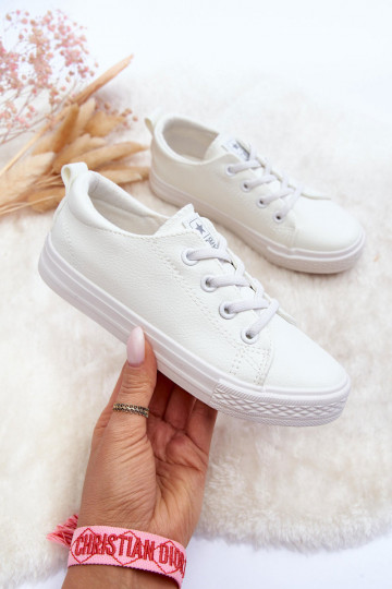 Peau Chaussures de loisirs pour enfants couleur blanche Poliana 2
