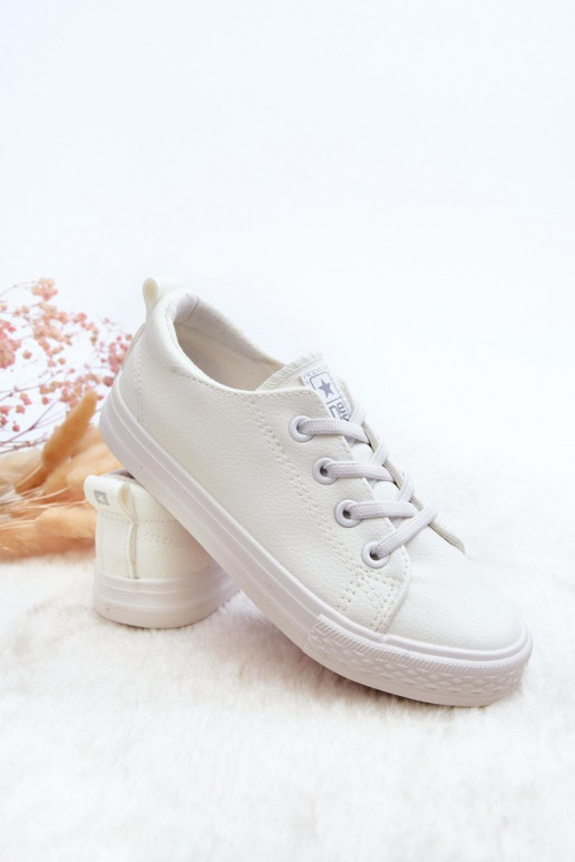 Peau Chaussures de loisirs pour enfants couleur blanche Poliana