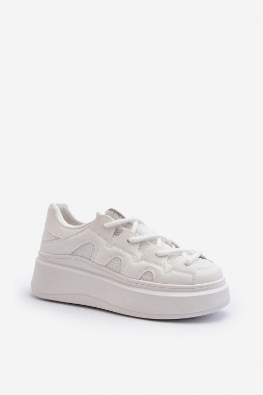 Féminin Chaussures modèle basketsGrubym Laçagem couleur blanche Vinali