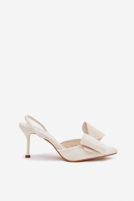 chaussures à talons hautsOdkrytymi Piętami I Kokardką couleur ivoire Eklevia