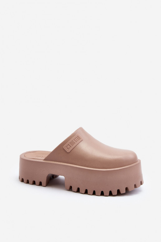 Chaussons à semelles massives tendance Big Star NN274016 beige