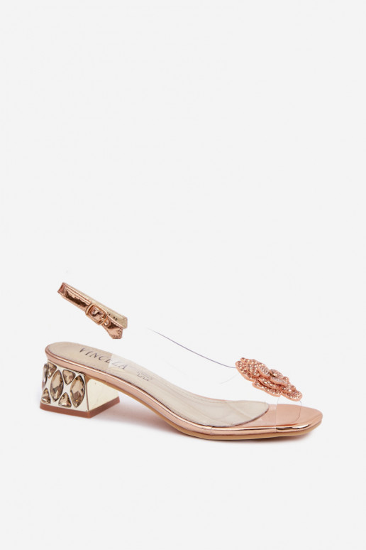 des sandales Voir à travers Klocke aux yeux brillants I avec des fleursem Vinceza 70122 Szampańskie