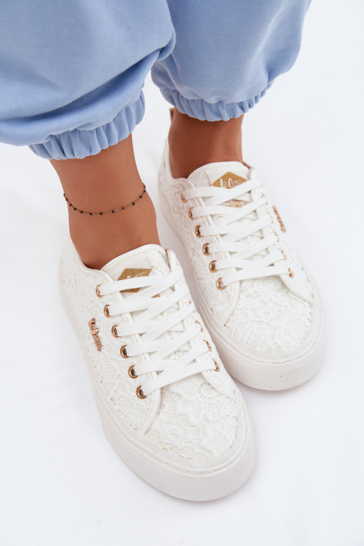Chaussures de loisirs avec de la dentelle Lee Cooper LCDANS-26-02-4060 couleur blanche