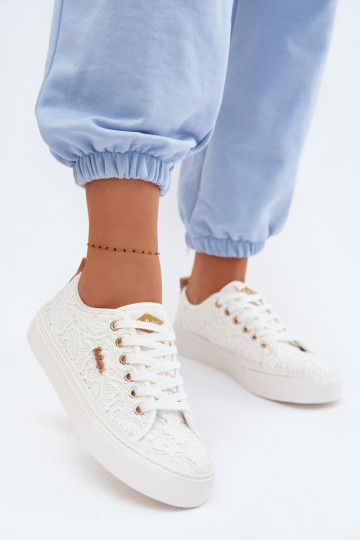 Chaussures de loisirs avec de la dentelle Lee Cooper LCDANS-26-02-4060 couleur blanche 2