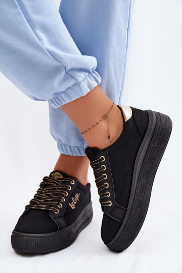 Chaussures de loisirs avec une plateforme Lee Cooper LCDANS-26-44-4476 couleur noire 2