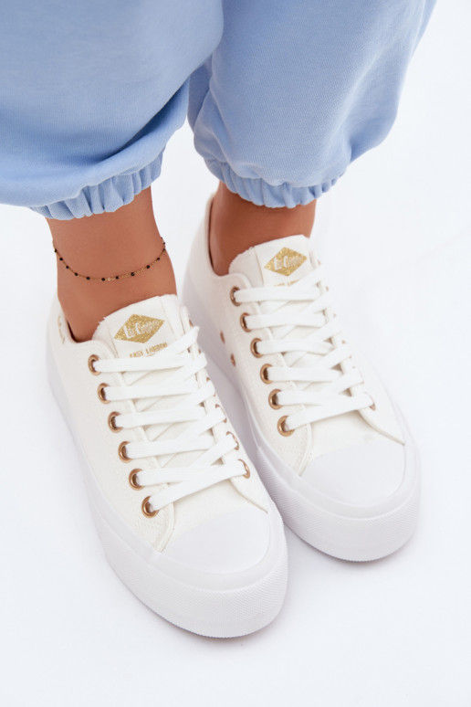 Chaussures de loisirs avec une plateforme Lee Cooper LCDANS-26-31-4369 couleur blanche