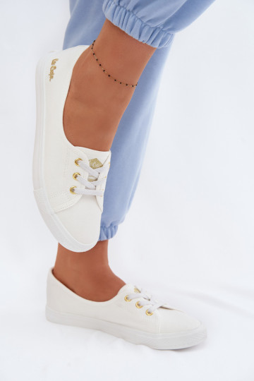 Baskets décontractées Lee Cooper LCIN-26-02-4043 blanc-or