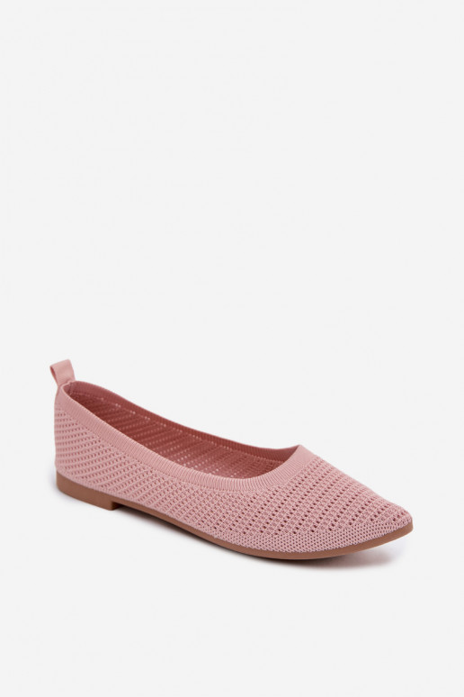 grille Ballerines en tissu Féminin couleur rose Sarina