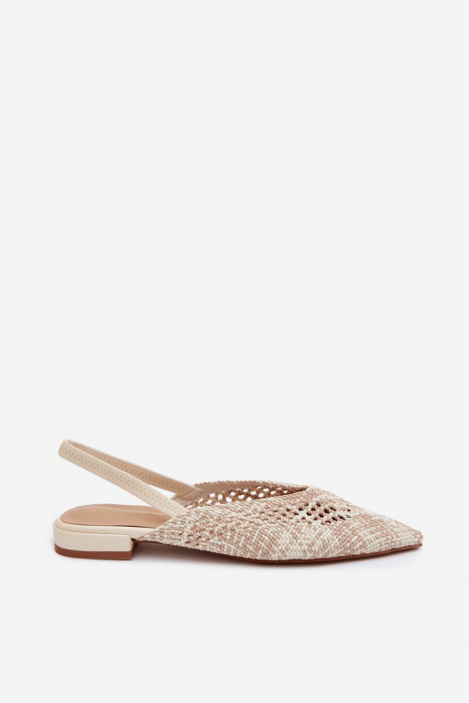 sandales à motifs Féminin avec des talons larges beige Lelrene