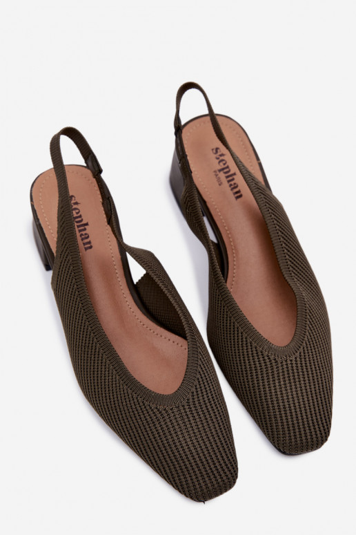  Sandales pour femmes avec des talons couleur kaki Il fautrcelle