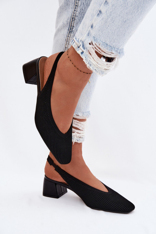  Sandales pour femmes avec des talons couleur noire Il fautrcelle