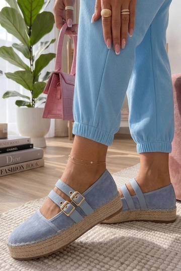 Espadrilles bleues à...