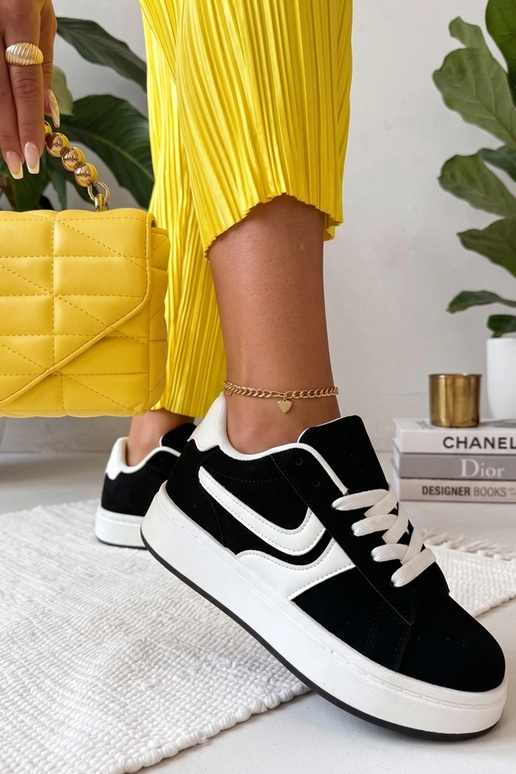 Baskets noires à plateforme Wilhelmina