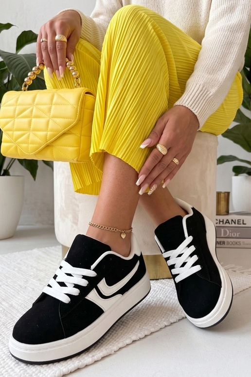 Baskets noires à plateforme Wilhelmina