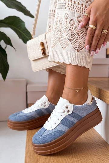 Baskets bleues à plateforme Arianne 2
