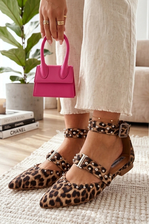 Ballerines avec motif panthère et...