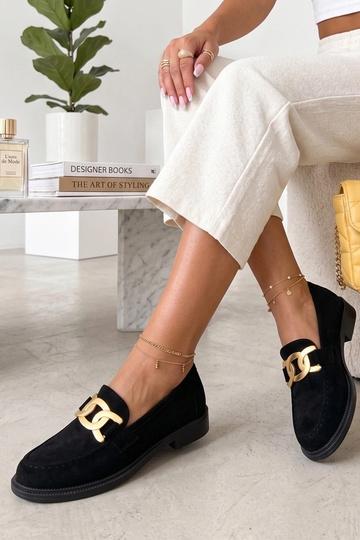 Mocassins noirs avec boucle décorative Leopoldyna 2