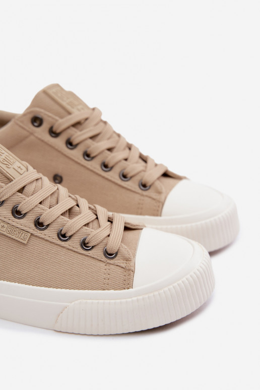 Chaussures décontractées basses beiges pour hommes