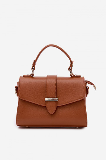 Sac postier avec rubans décoratifs couleur marron Belveta