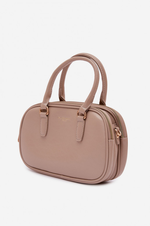 Ordinateur de poche Typu Tronc Petit en cuir écologique Sombrebeige Soraya