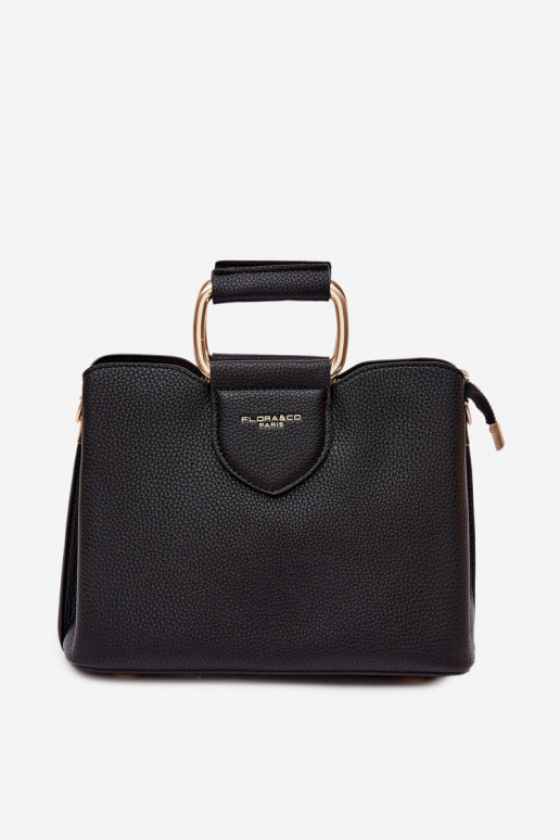 Ordinateur de poche Tronc Petit en cuir écologique noir Lorielle