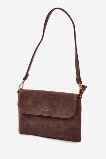 Un petit sac à mainen daim écologiqueu Sombrebeige Lucelle 2