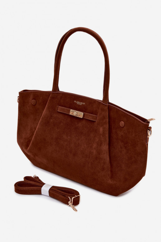 Ordinateur de poche Typu AcheteurImitacji en daimu marron Nellia