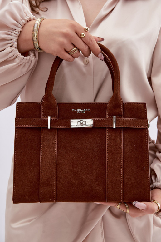 Ordinateur de poche Typu TroncImitacji en daimu marron Noressa