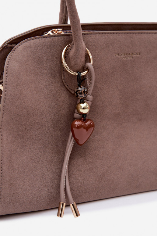 Ordinateur de pocheBrelokiem I avec bouclesmi en daim écologiqueoÀa Sombrebeige Violette