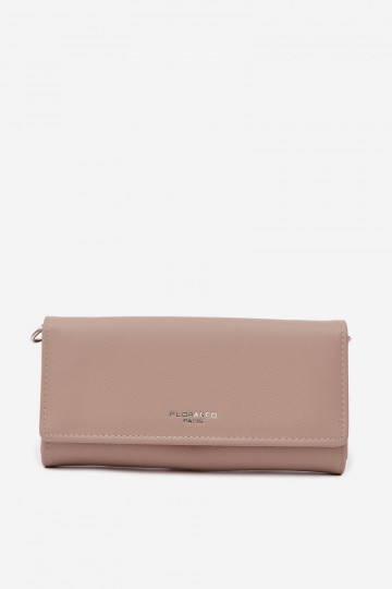 Portefeuille Ordinateur de poche deux en un avec des sangles couleur ivoire Suzette