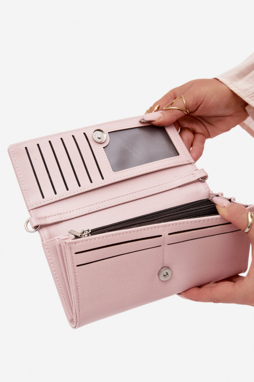 Portefeuille Ordinateur de poche deux en un avec des sangles rose Suzette