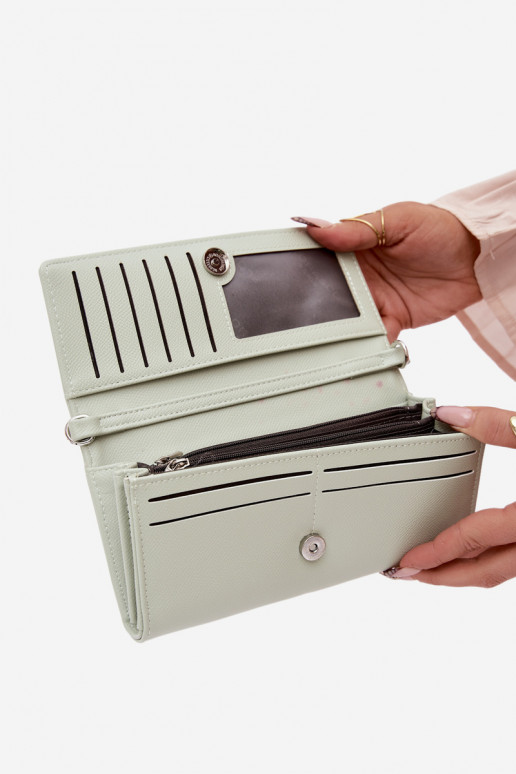 Portefeuille Ordinateur de poche deux en un avec des sangles couleur menthe Suzette