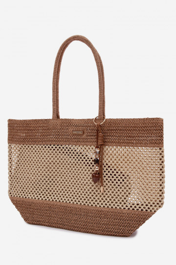 Tressé Sac à main/sac Acheteur GrandBrelokiem couleur ivoire Lucette 2