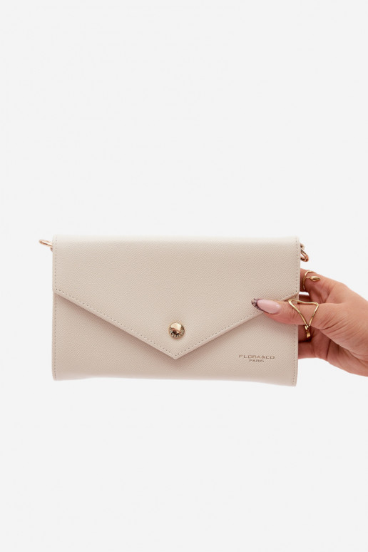 Ordinateur de poche type d enveloppe Portefeuille deux en un avec bandes décoratives Brillammentbeige Pauline