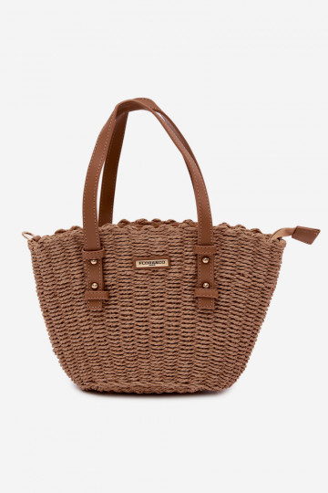Sac à main/sac avec des éléments ajourés BrillammentBrun Lucienne