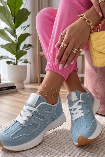 Baskets en denim sur plateforme Constanza 2