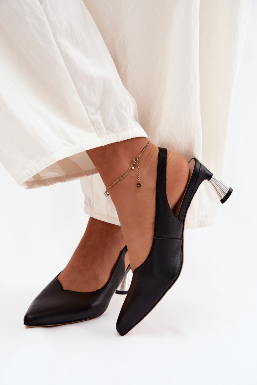Sandales noires pour femmes avec talons Vinceza 66922