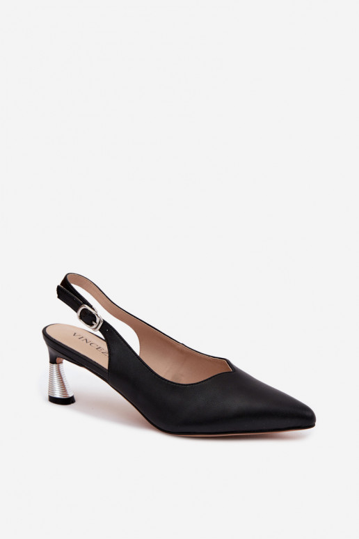 Sandales noires pour femmes avec talons Vinceza 66922