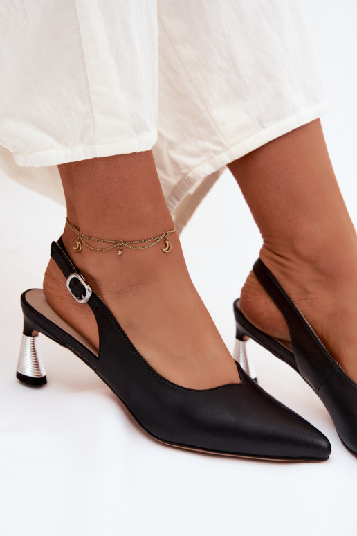 Sandales noires pour femmes avec talons Vinceza 66922