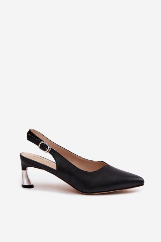 Sandales noires pour femmes avec talons Vinceza 66922