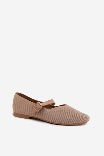 BallerinesChaussures rayéesgo Il fauttérielu Pasek avec boucles beige Calvra 2