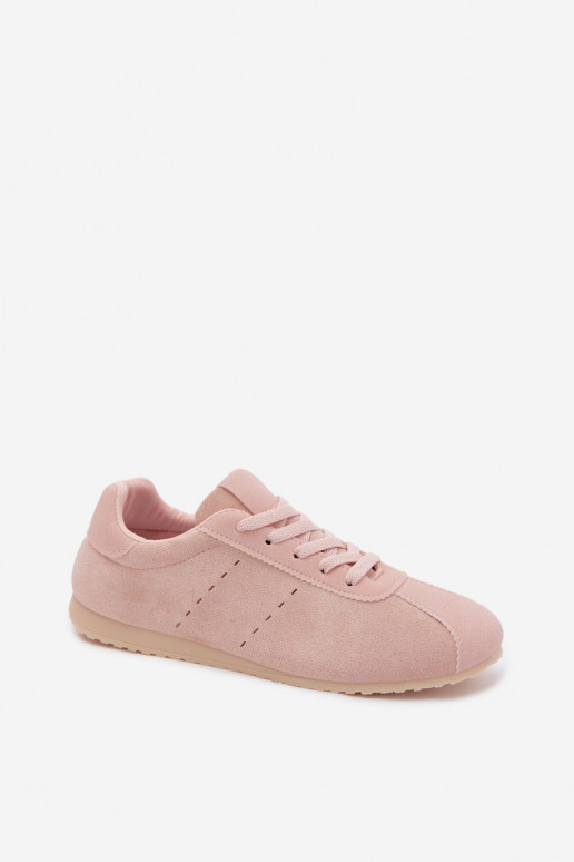 Baskets roses pour femmes en daim synthétique Melvelin