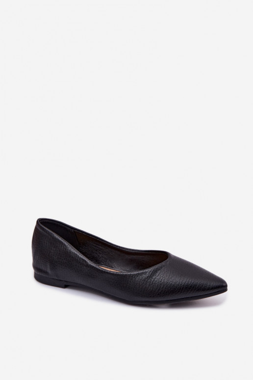 Ballerines en simili cuir noires Nelisa