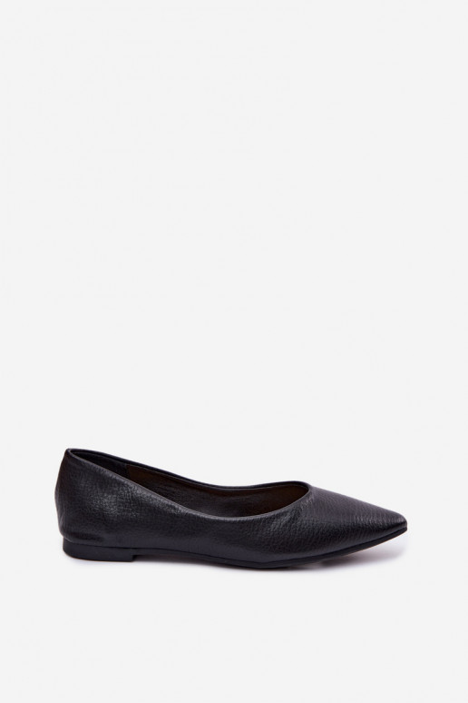Ballerines en simili cuir noires Nelisa