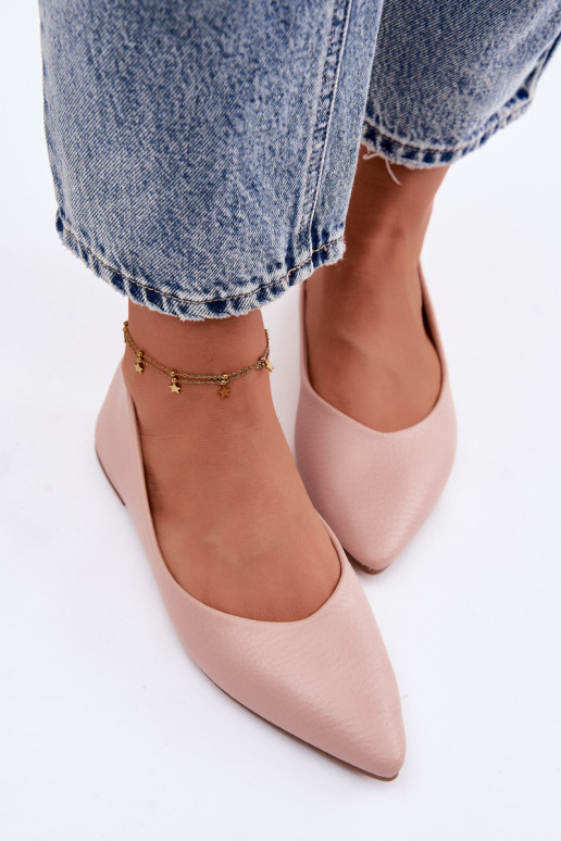 Ballerines en simili cuir couleur rose Nelisa