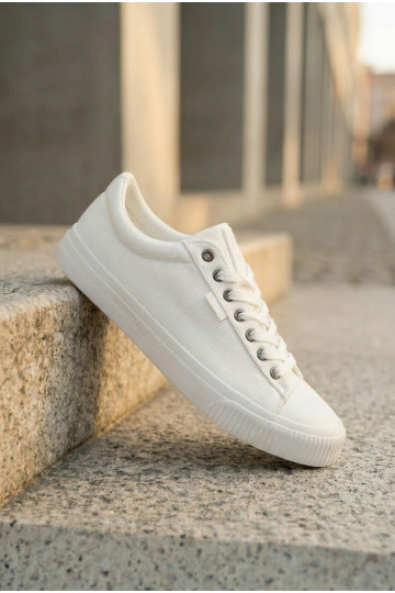 Chaussures décontractées basses blanches pour hommes 2