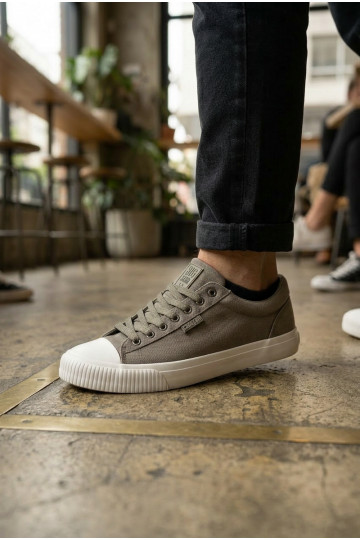 Chaussures décontractées basses grises pour hommes